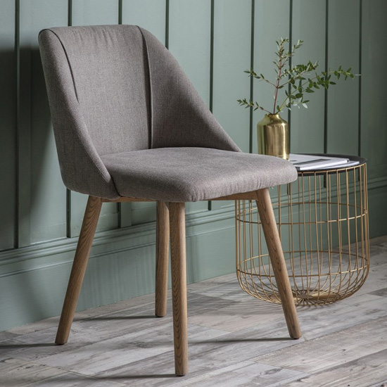 Elliot Slate Grey Fabric Dining Chairs In Pair Furniture in Fashion