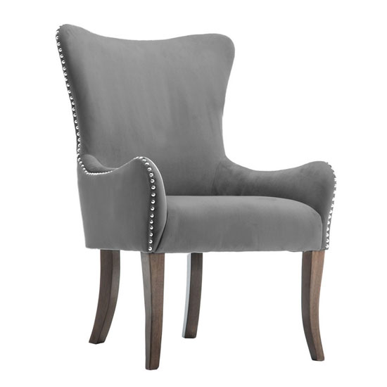 Ellis Fabric Bedroom Chair In Grey_3
