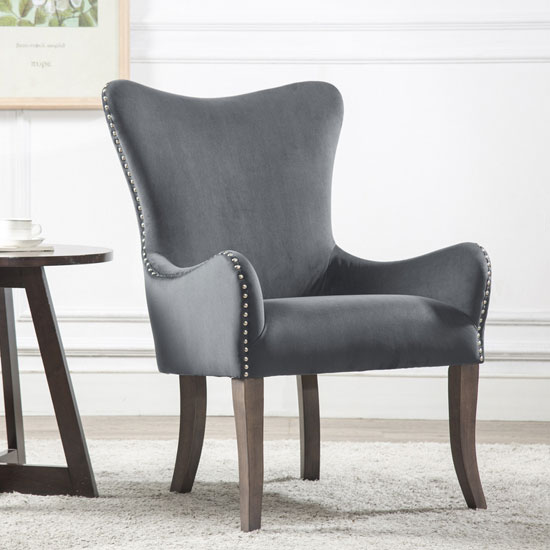 Read more about Ellis fabric bedroom chair in grey