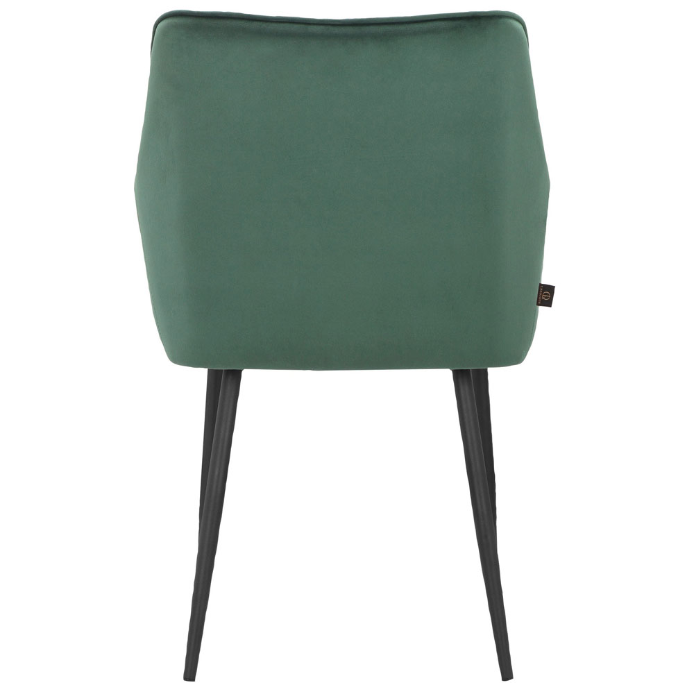 Elmaro Green Velvet Dining Chairs in Pair