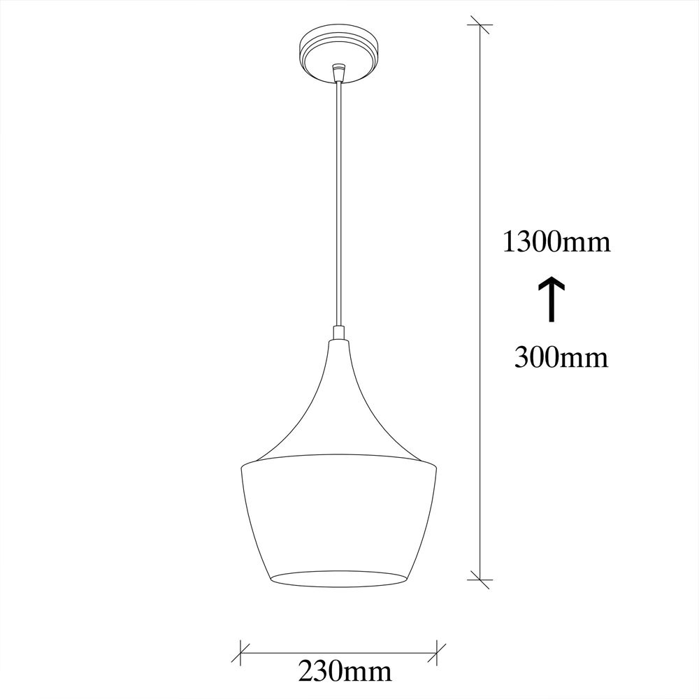 Elmas Metal Ceiling Pendant Light in Black and Red