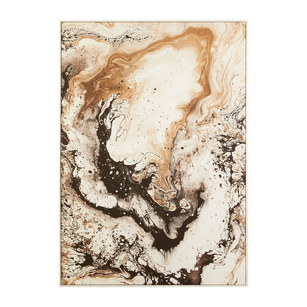 Elmiron Canvas Abstract Design Wall Art in Natural