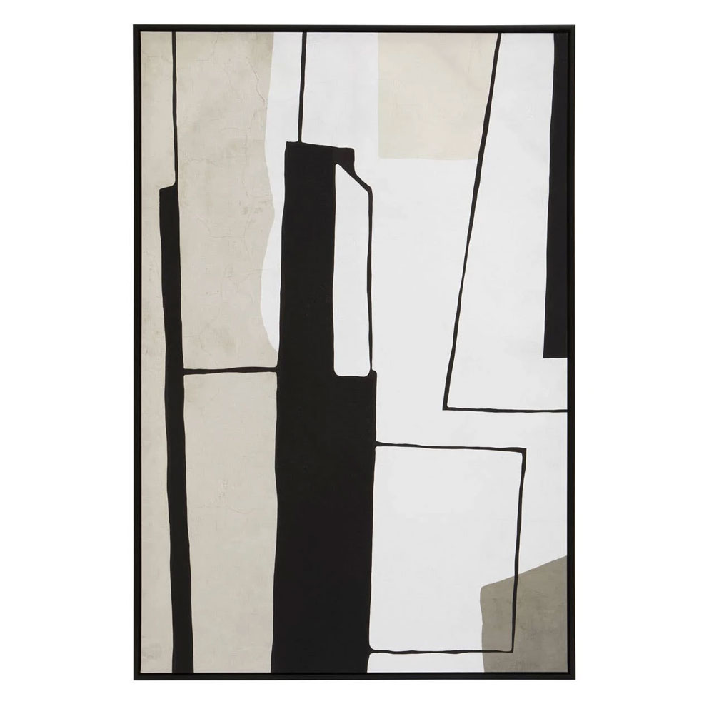 Elmiron Canvas Abstract Wall Art in Black and White