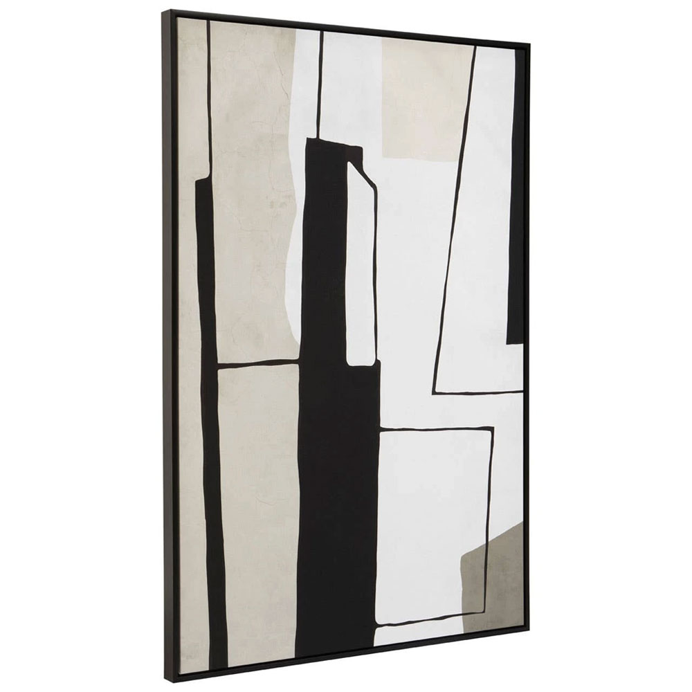 Elmiron Canvas Abstract Wall Art in Black and White