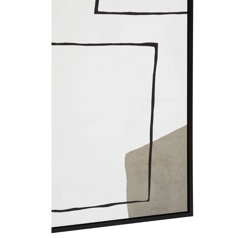 Elmiron Canvas Abstract Wall Art in Black and White