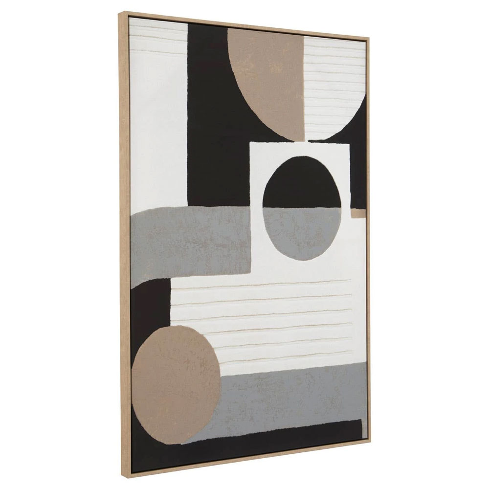 Elmiron Canvas Abstract Wall Art with Geometric Design in Multicolour