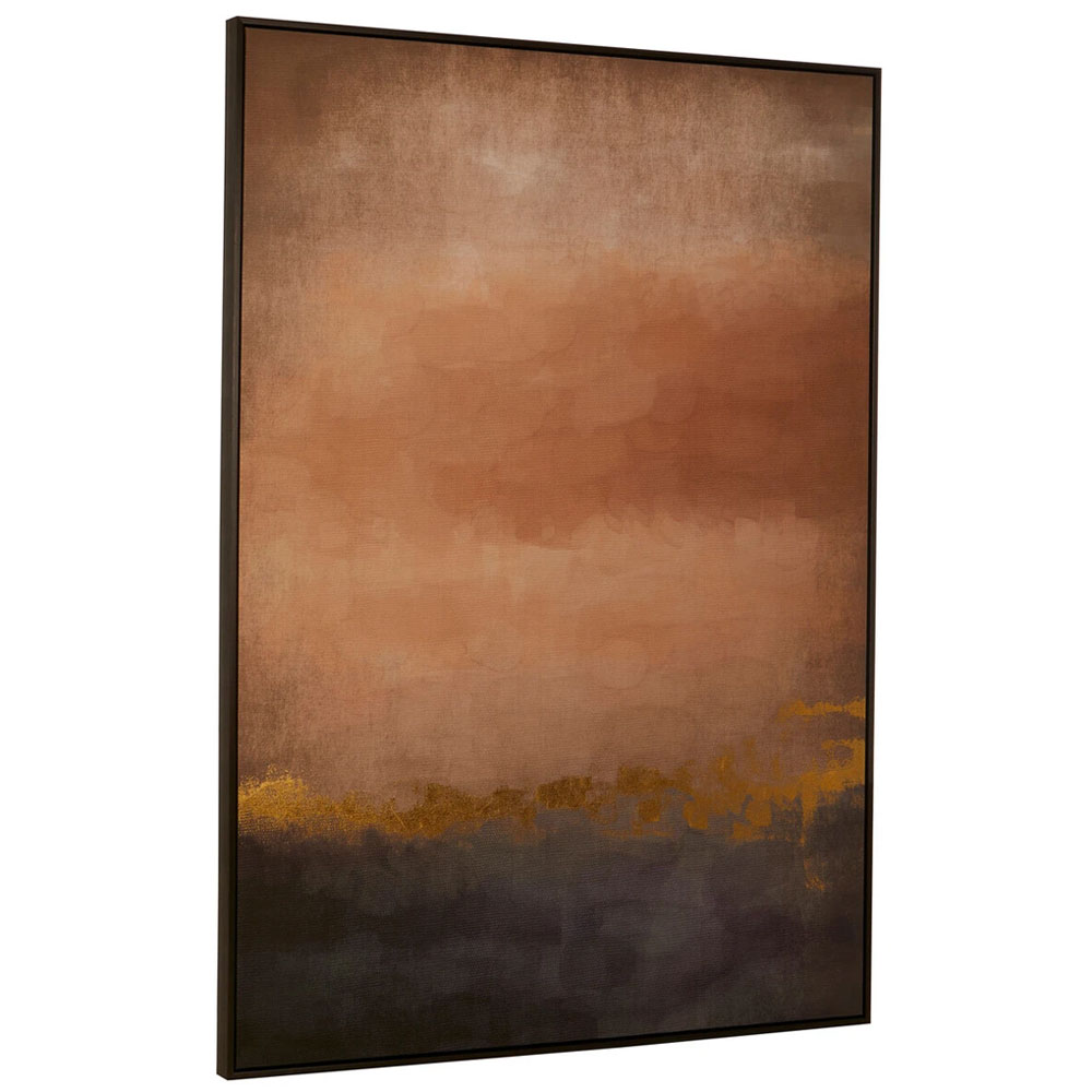Elmiron Canvas Abstract Wall Art with Gold Accent in Pink and Mauve Ombre