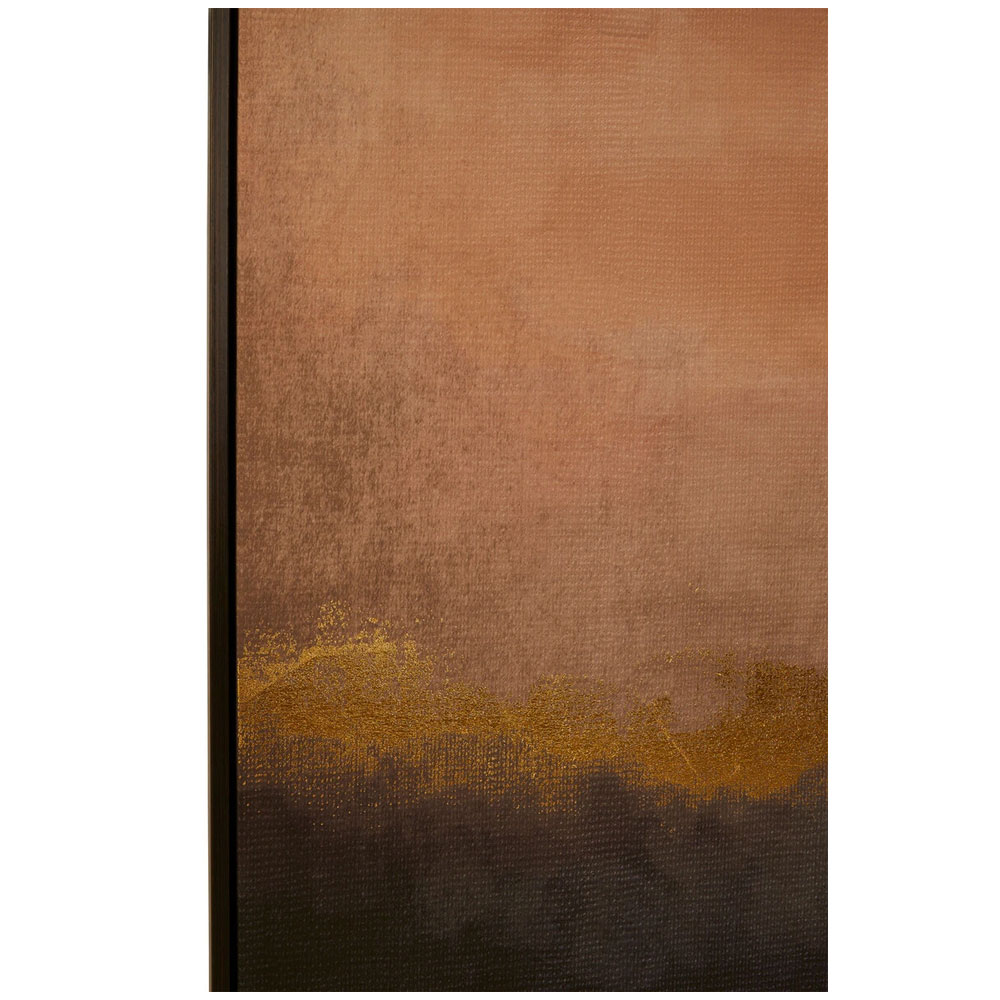 Elmiron Canvas Abstract Wall Art with Gold Accent in Pink and Mauve Ombre