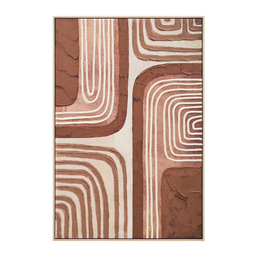 Elmiron Canvas Earthy Tones Textured Wall Art in Multicolour