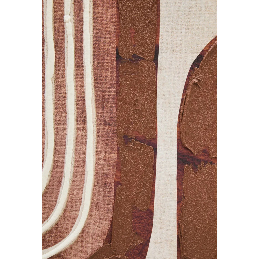 Elmiron Canvas Earthy Tones Textured Wall Art in Multicolour