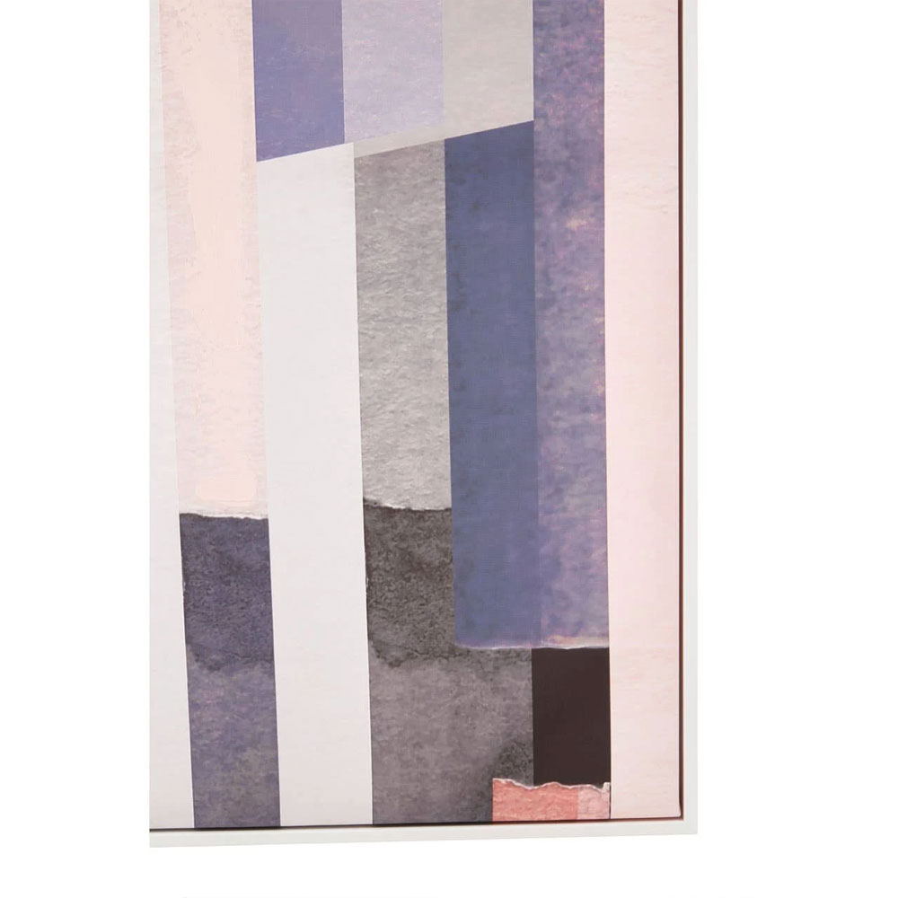 Elmiron Canvas Geometric Design Wall Art in Pink and Grey