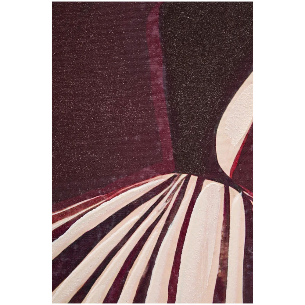 Elmiron Canvas Lady In The Stripe Dress Wall Art in Multicolour