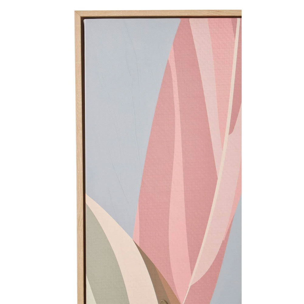 Elmiron Canvas Pastel Leaves Wall Art in Multicolour