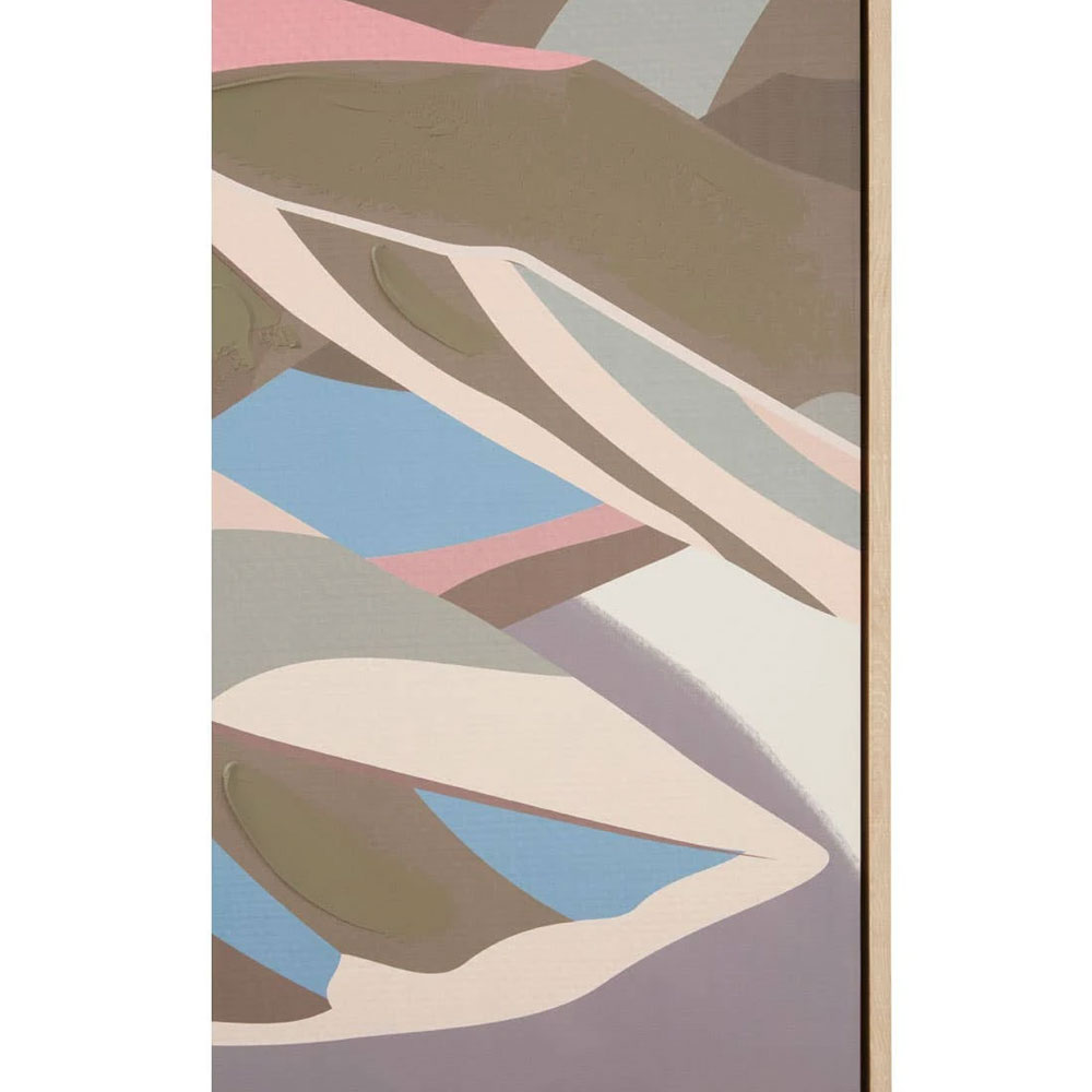 Elmiron Canvas Pastel Leaves Wall Art in Multicolour