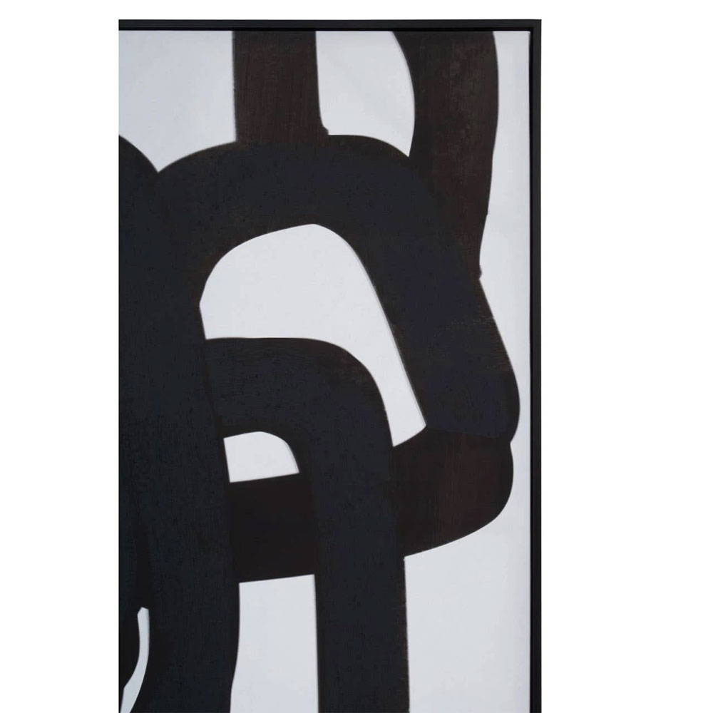 Elmiron Canvas Set of 2 Abstract Wall Art in Black and White