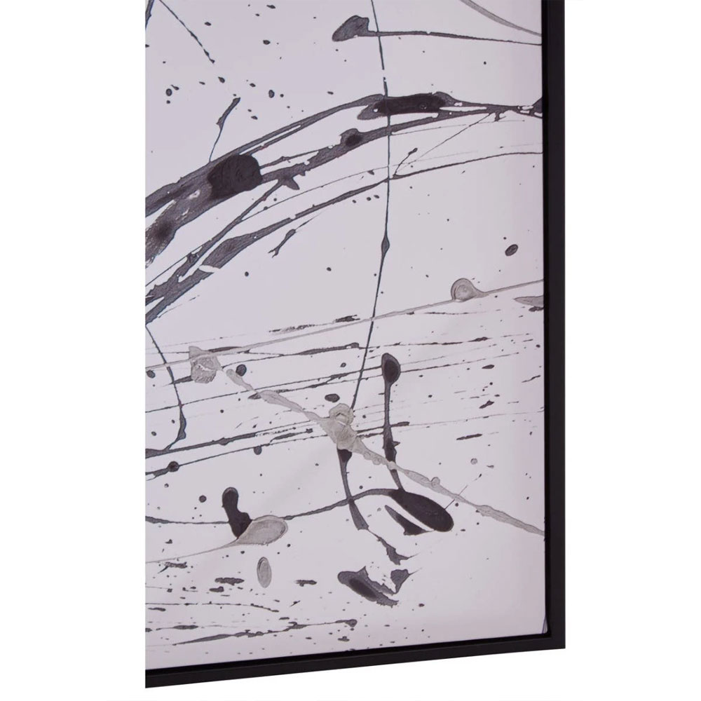 Elmiron Canvas Splatter Square Wall Art in Black and White