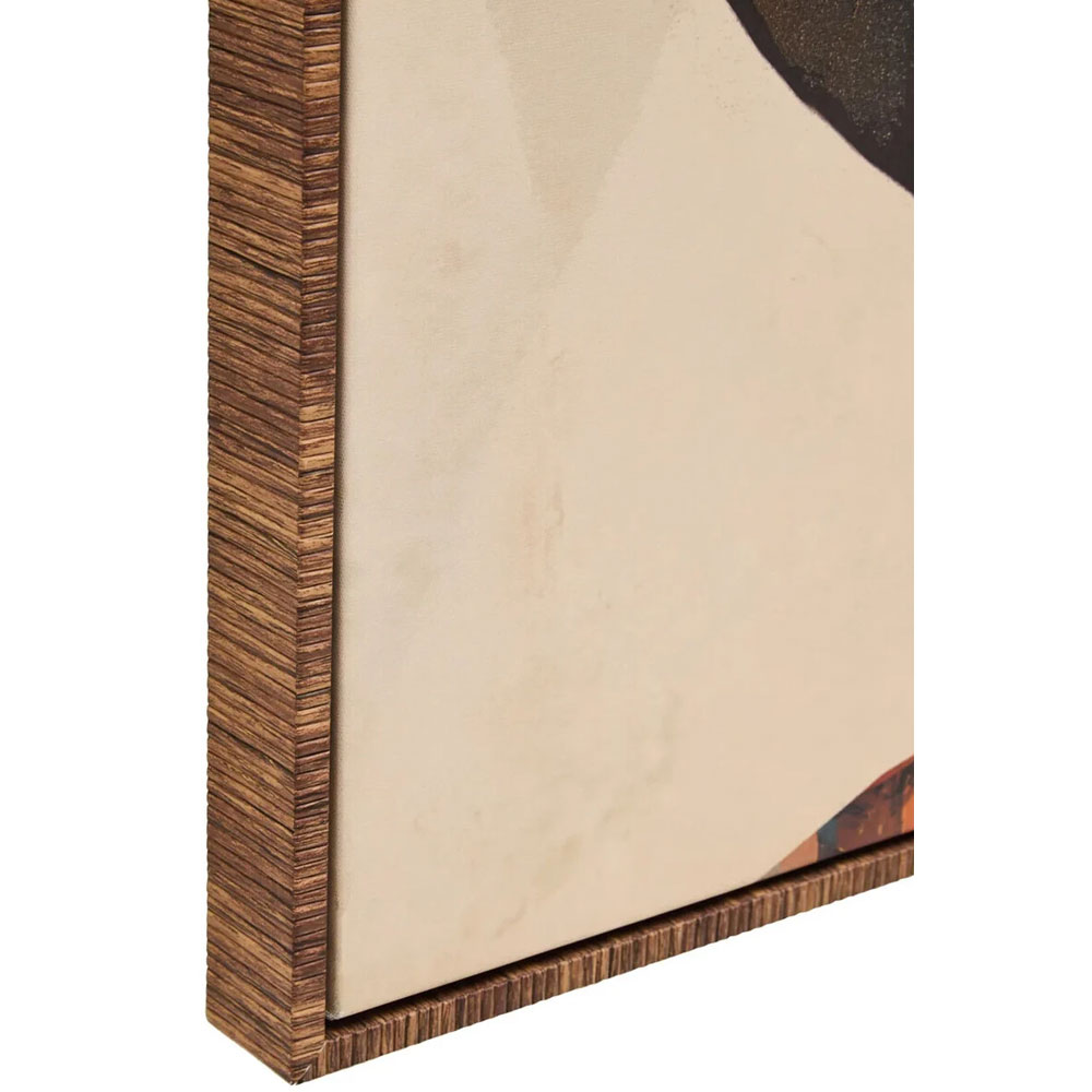 Elmiron Canvas Textured Abstract Face Wall Art in Multicolour