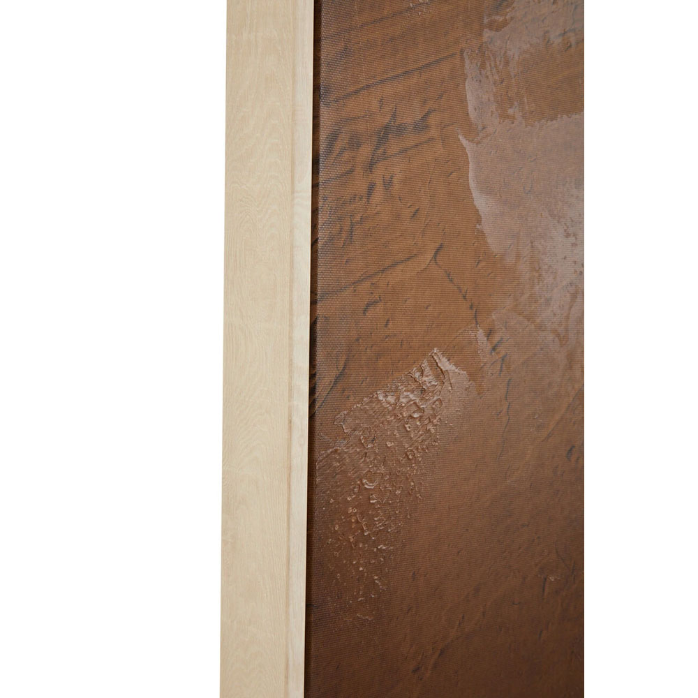 Elmiron Canvas Textured Square Wall Art in Brown and Natural