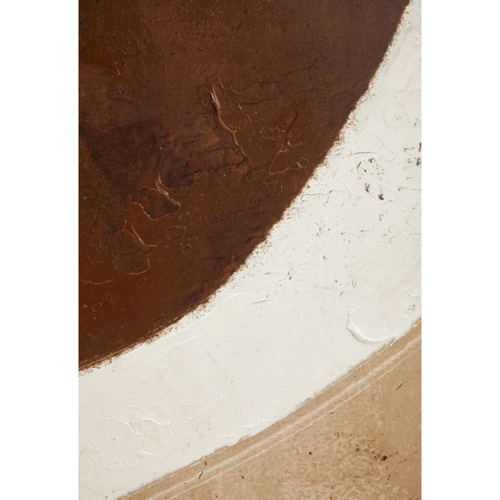 Elmiron Canvas Textured Square Wall Art in Brown and Natural