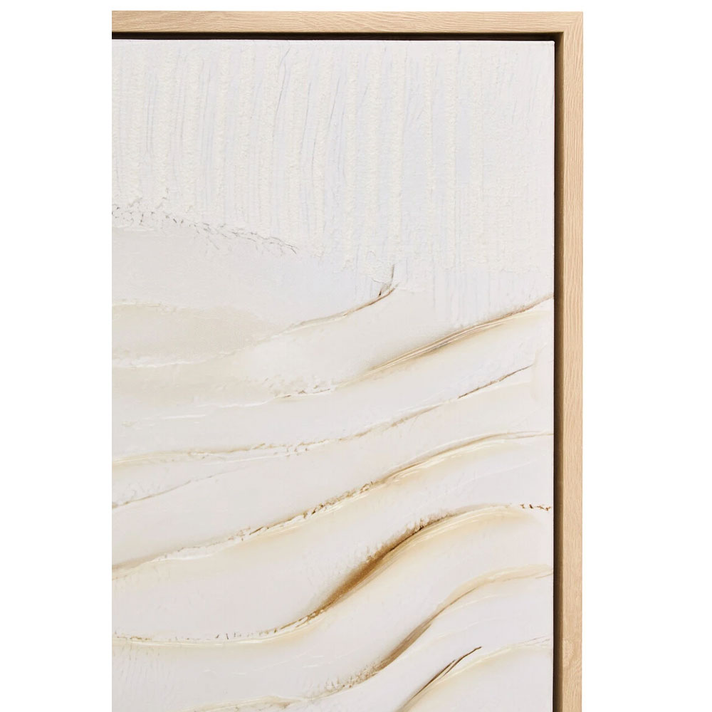 Elmiron Canvas Textured Wall Art in Cream
