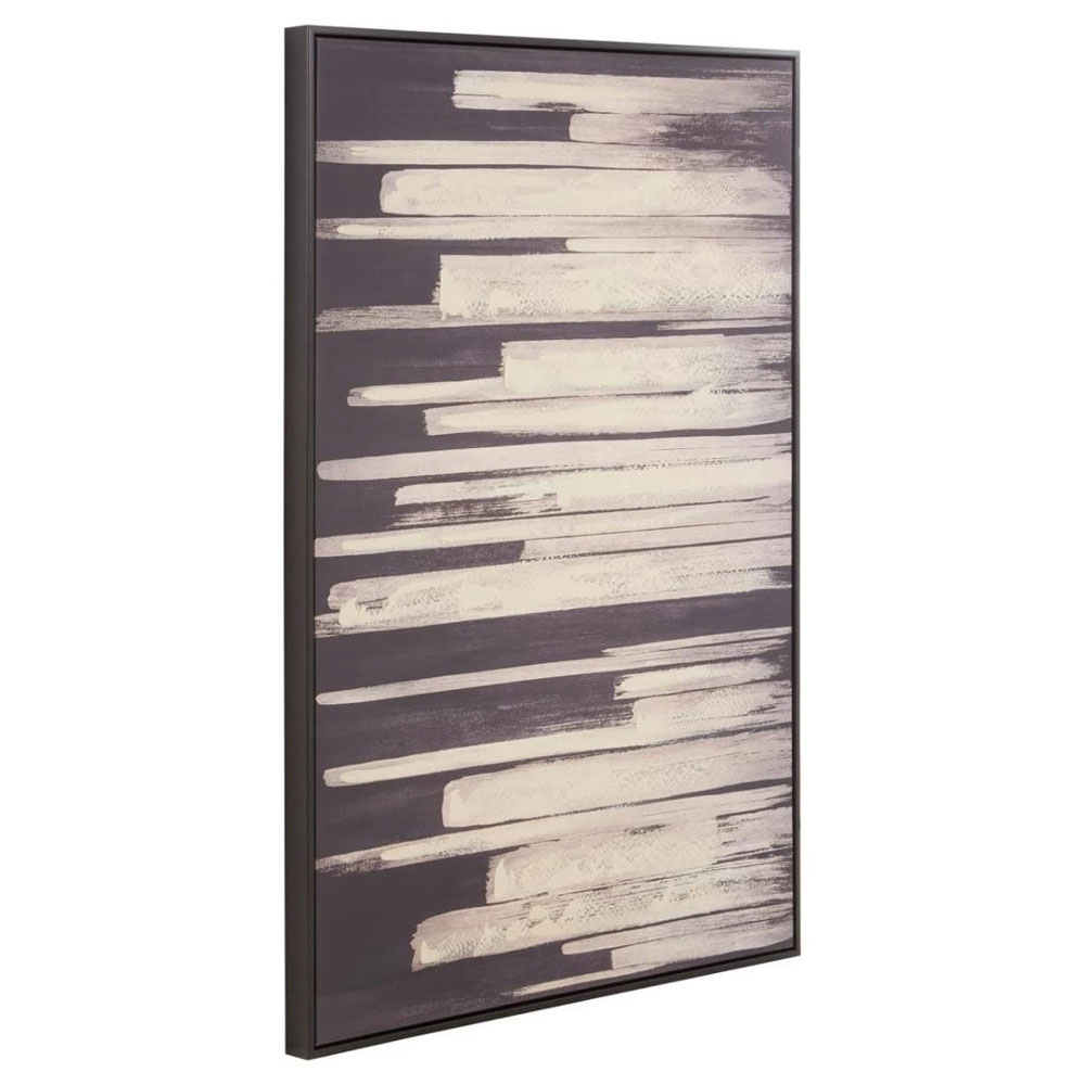 Elmiron Canvas Wall Art with Wooden Frame in Black and Natural