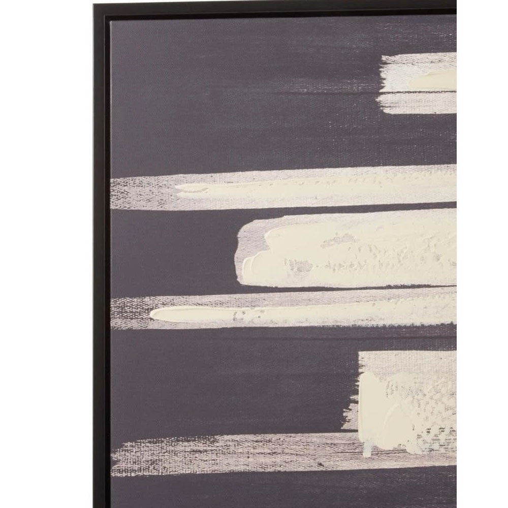 Elmiron Canvas Wall Art with Wooden Frame in Black and Natural