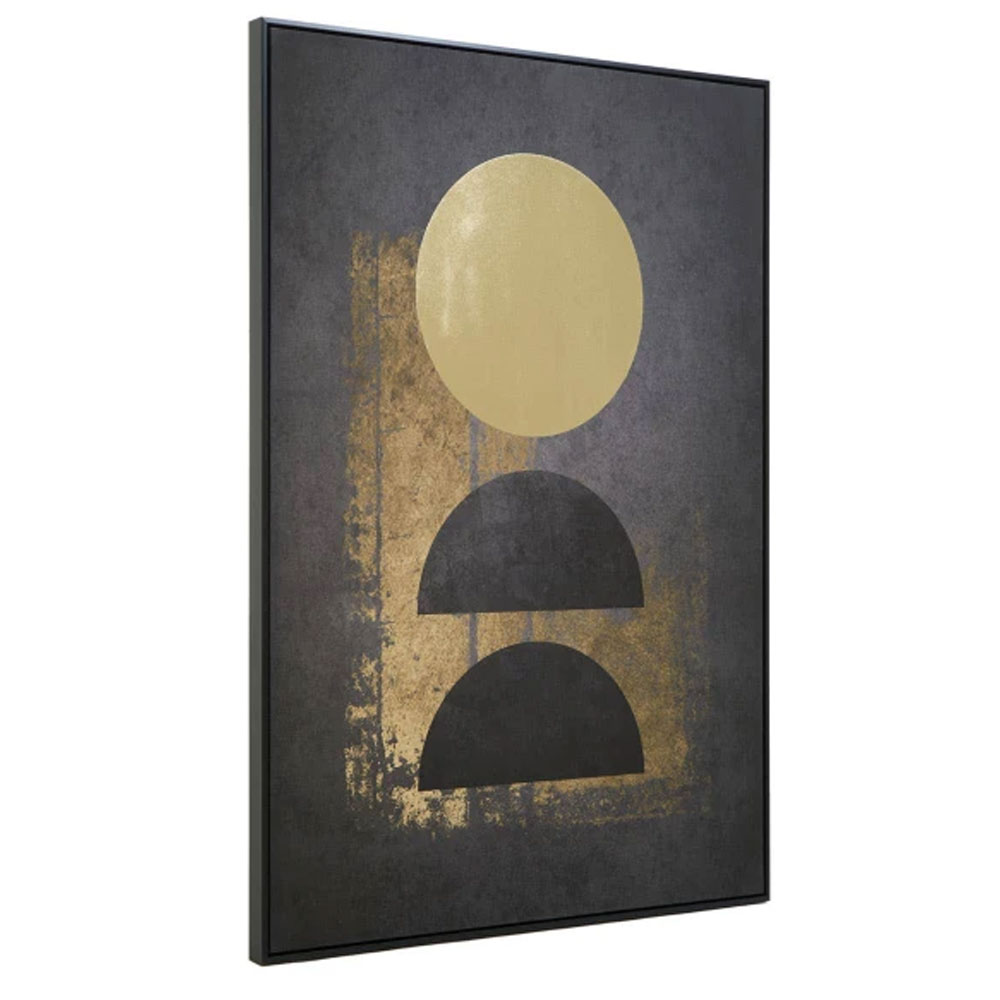Elmiron Polystyrene Gold Foil Canvas Wall Art in Multicolour