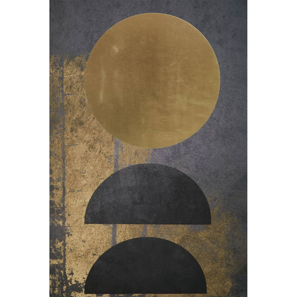 Elmiron Polystyrene Gold Foil Canvas Wall Art in Multicolour
