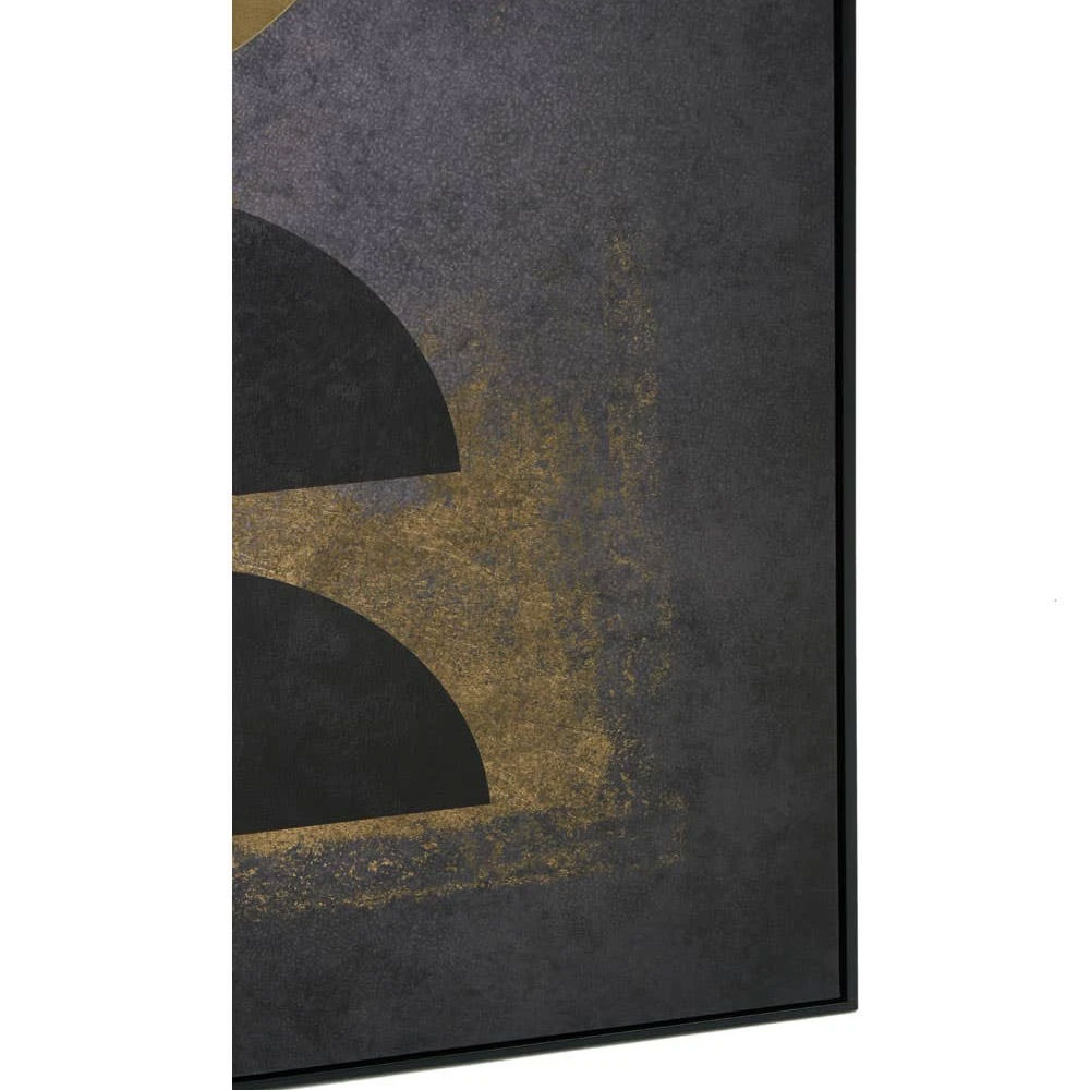 Elmiron Polystyrene Gold Foil Canvas Wall Art in Multicolour