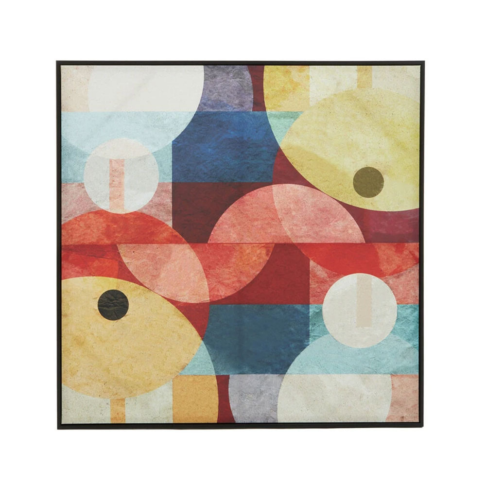 Elmiron Square Canvas Wall Art in Multicoloured
