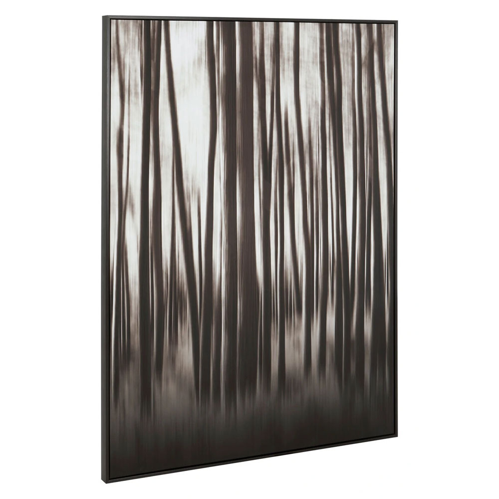 Elmiron Wooden Abstract Blur Wall Art in Black And Natural