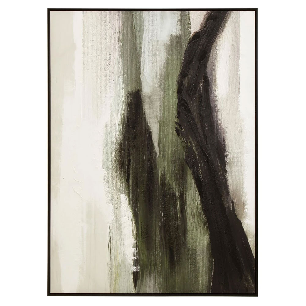 Elmiron Wooden Abstract Textured Wall Art in Green and Multicoloured