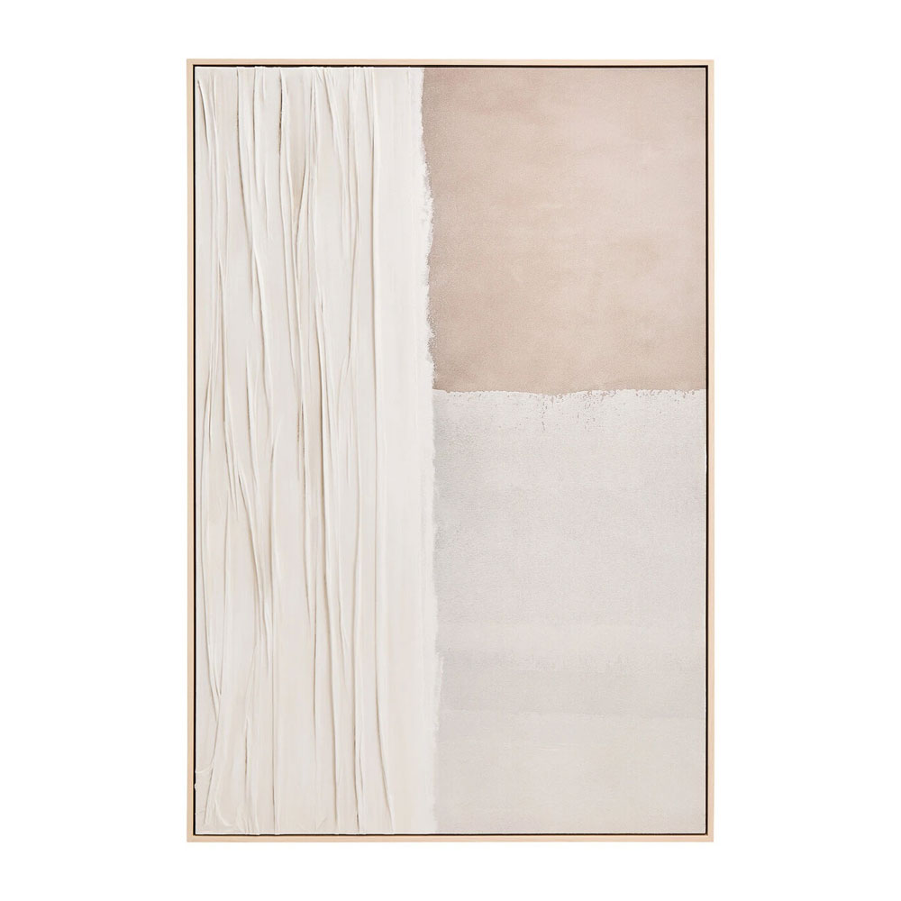 Elmiron Wooden Abstract Wall Art in Neutral