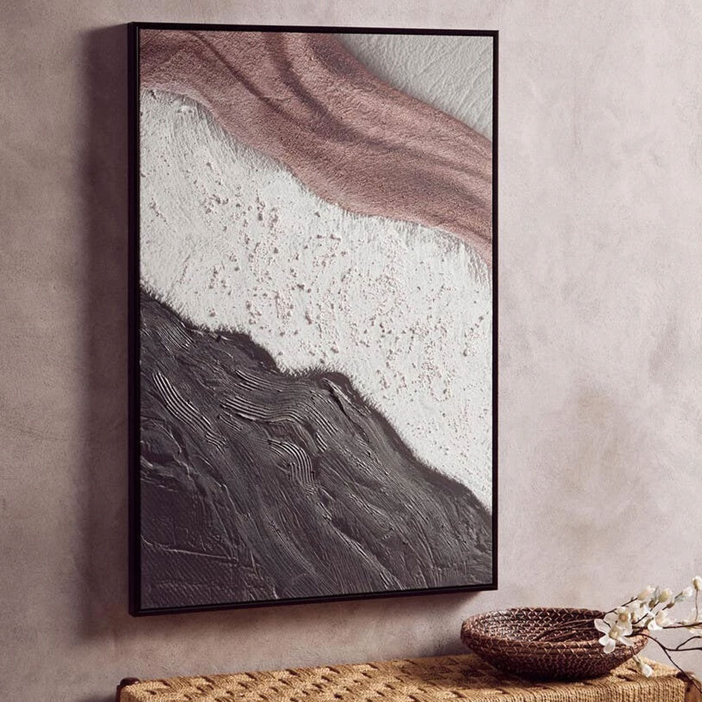 Elmiron Wooden Earthy Tones Textured Wall Art in Multicolour