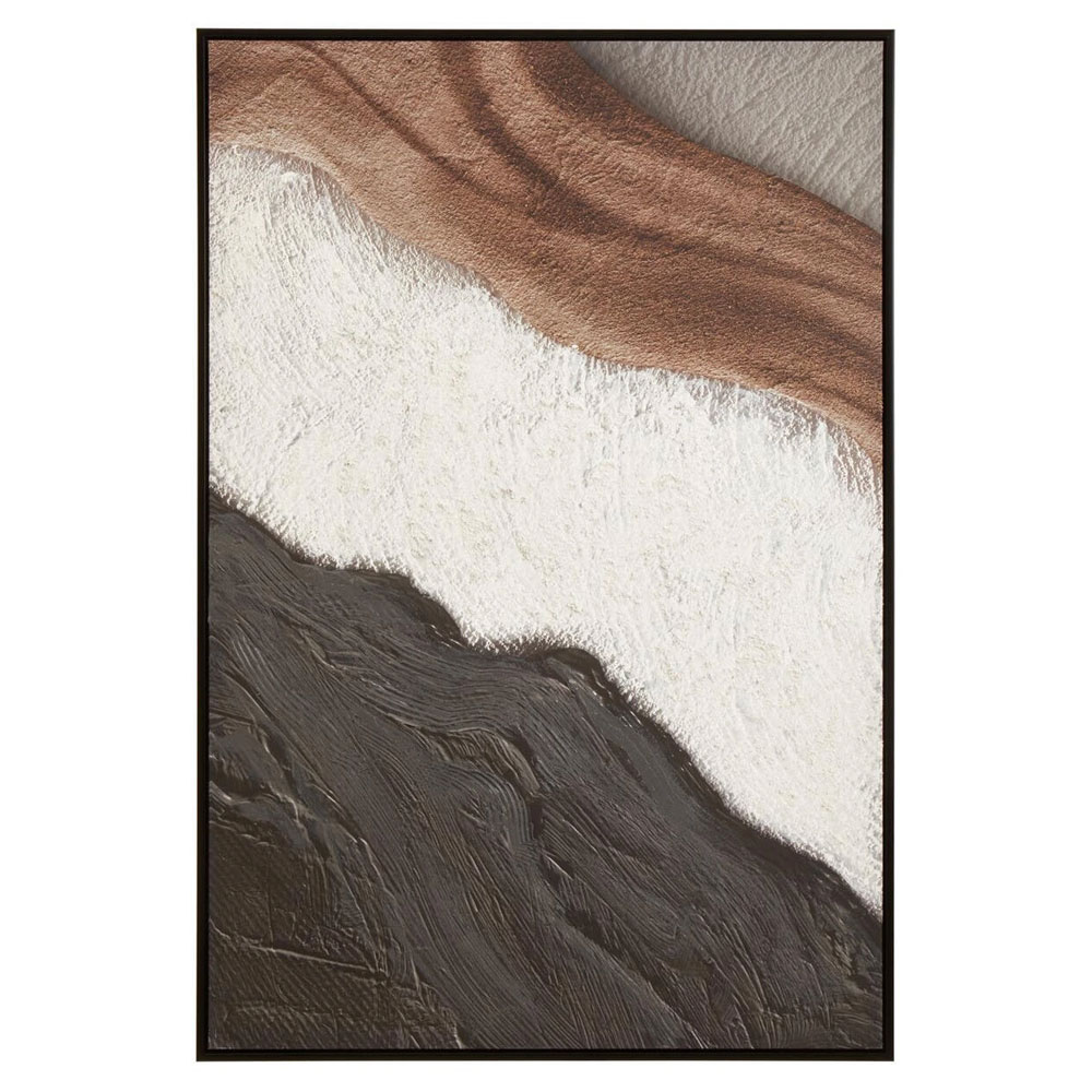 Elmiron Wooden Earthy Tones Textured Wall Art in Multicolour