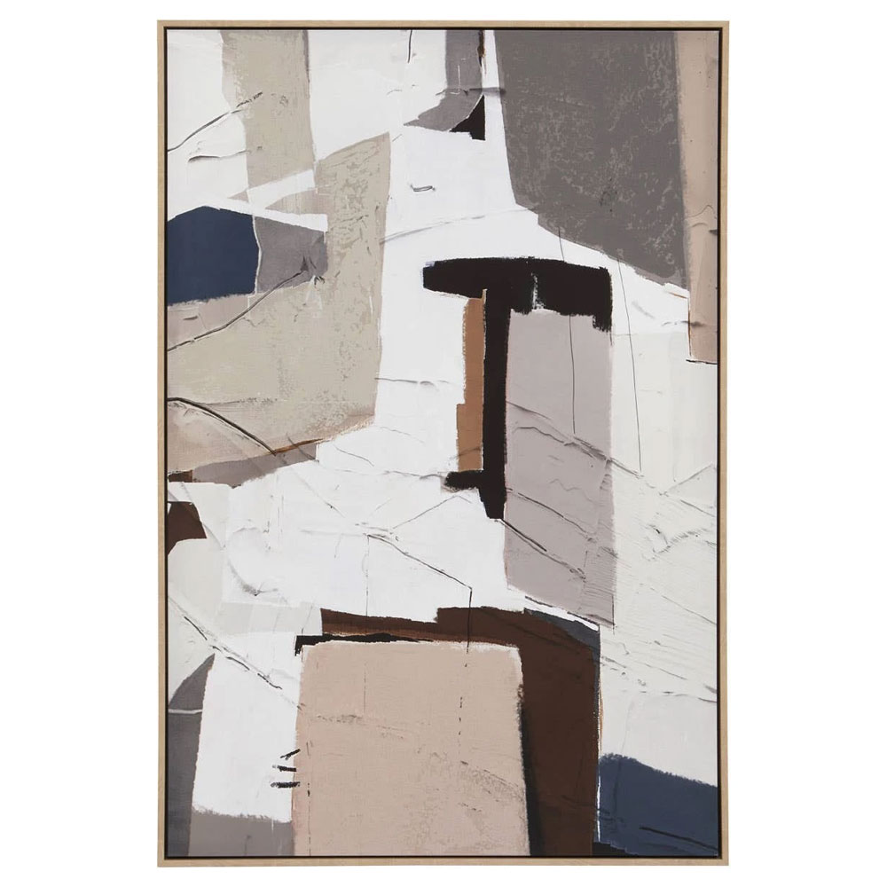 Elmiron Wooden Textured Wall Art in Multicolour