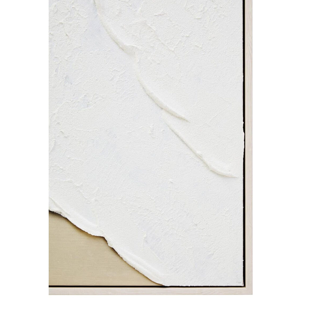 Elmiron Wooden Textured Wall Art in Natural and White