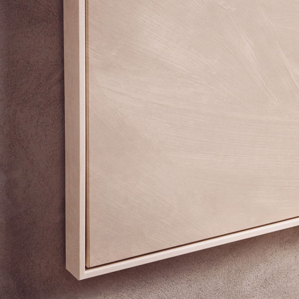 Elmiron Wooden Textured Wall Art in Natural and White