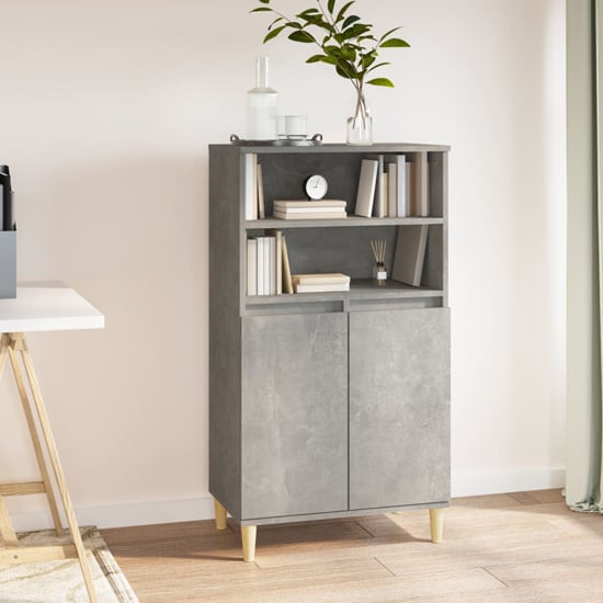 Read more about Elmont wooden sideboard with 2 doors in concrete effect