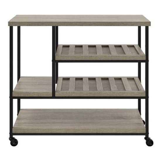 Ellicott Wooden Drinks Trolley In Distressed Grey Oak_4