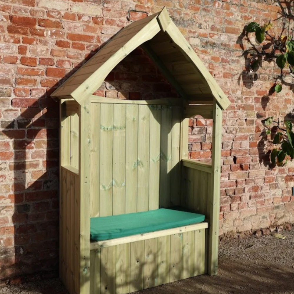 Eloro Garden Wooden 2 Seater Arbour with Storage in Natural