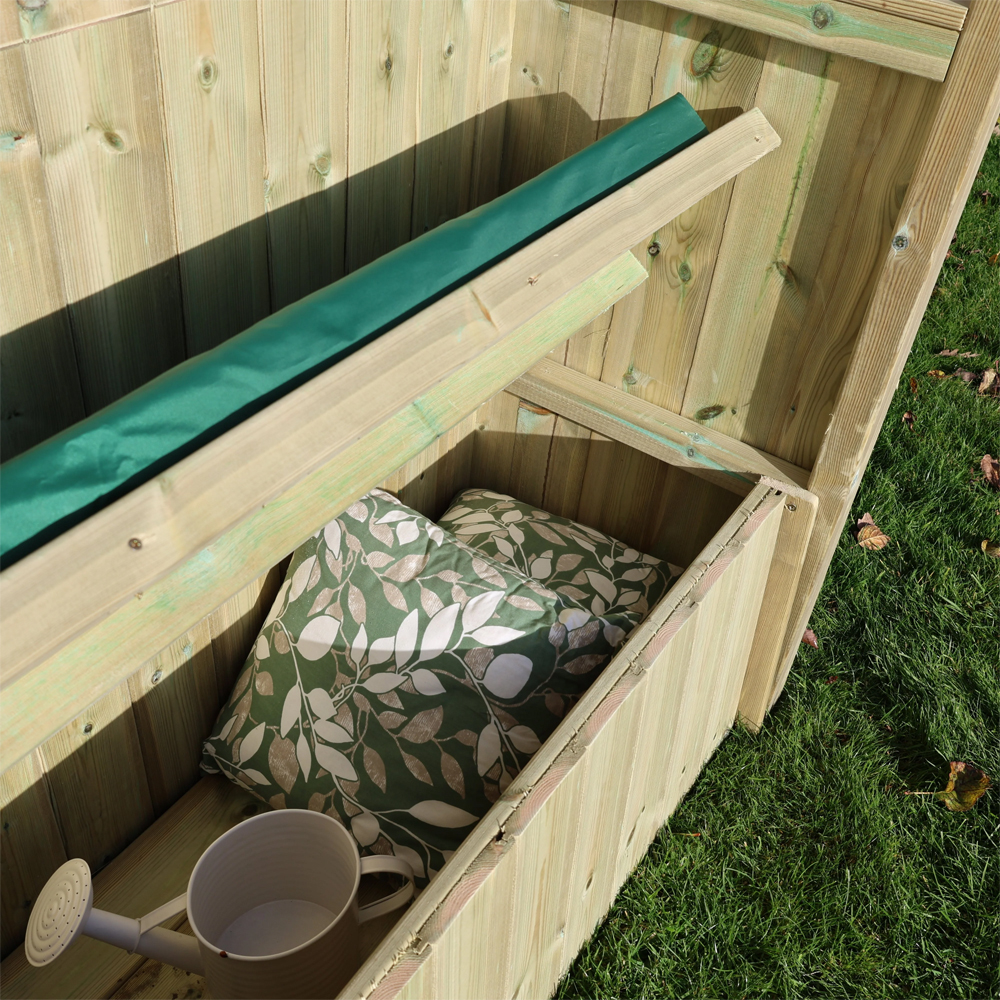 Eloro Garden Wooden 3 Seater Arbour with Storage in Natural