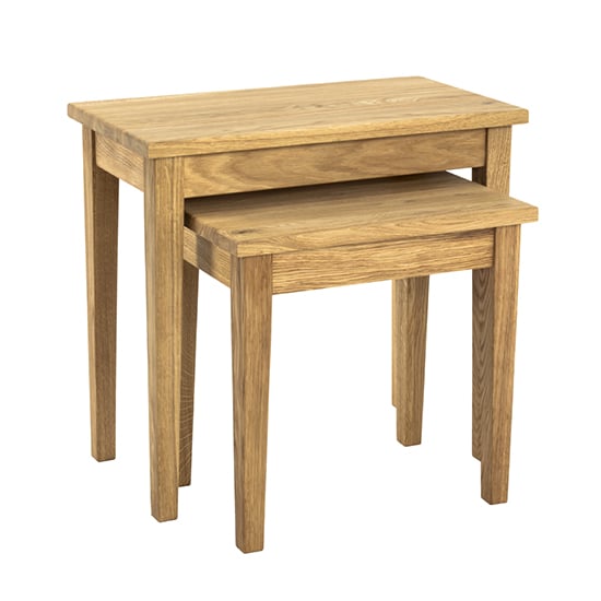 Product photograph of Eloy Wooden Set Of 2 Side Tables In Royal Oak from Furniture in Fashion