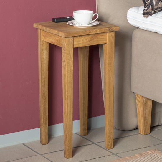 Photo of Eloy square wooden side table in royal oak