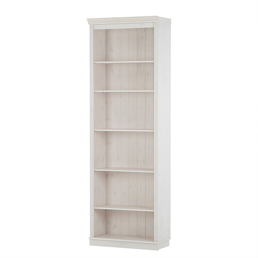 Elrion Wooden Bookcase in White