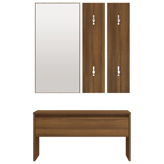 Elroy Wooden Hallway Furniture Set In Brown Oak_4