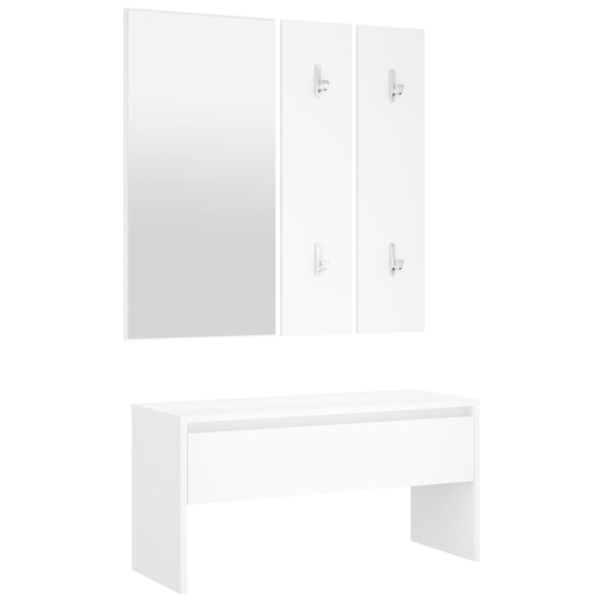 Elroy Wooden Hallway Furniture Set In White_3