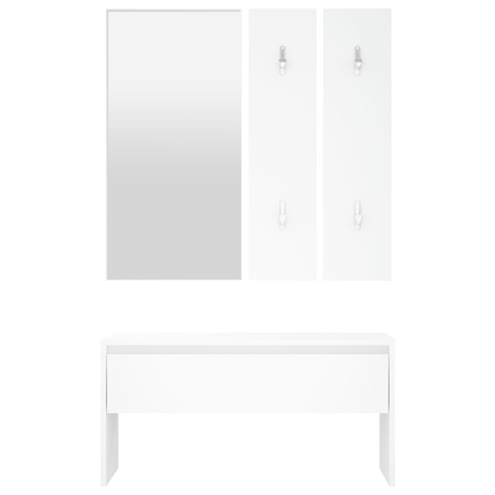 Elroy Wooden Hallway Furniture Set In White_4