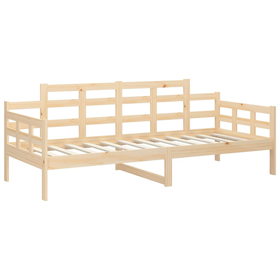 Elstan Solid Pine Wood Single Day Bed In Natural
