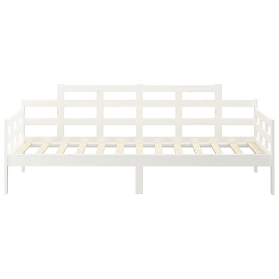 Elstan Solid Pine Wood Single Day Bed In White